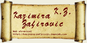 Kazimira Zafirović vizit kartica